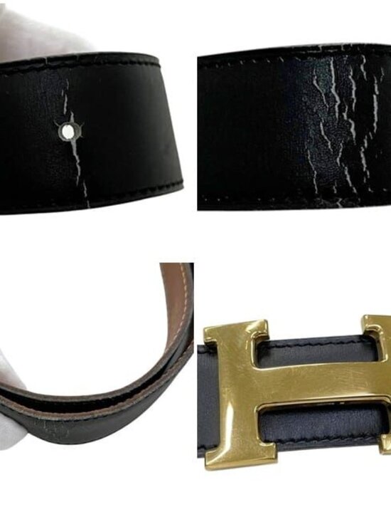 Hermes Belt Black Camel Brown Gold main image 5